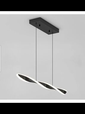 Finley Linear 30-Watt Modern Black 5CCT Integrated LED Hanging Pendant Light 304